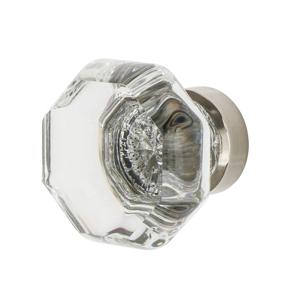 Nostalgic Warehouse 750037: 1-3/8" Waldorf Crystal Cabinet Knob - Polished Nickel
