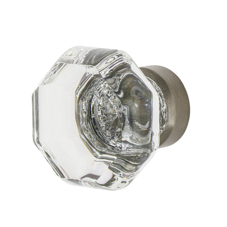 Nostalgic Warehouse 750038: 1-3/8" Waldorf Crystal Cabinet Knob - Satin Nickel