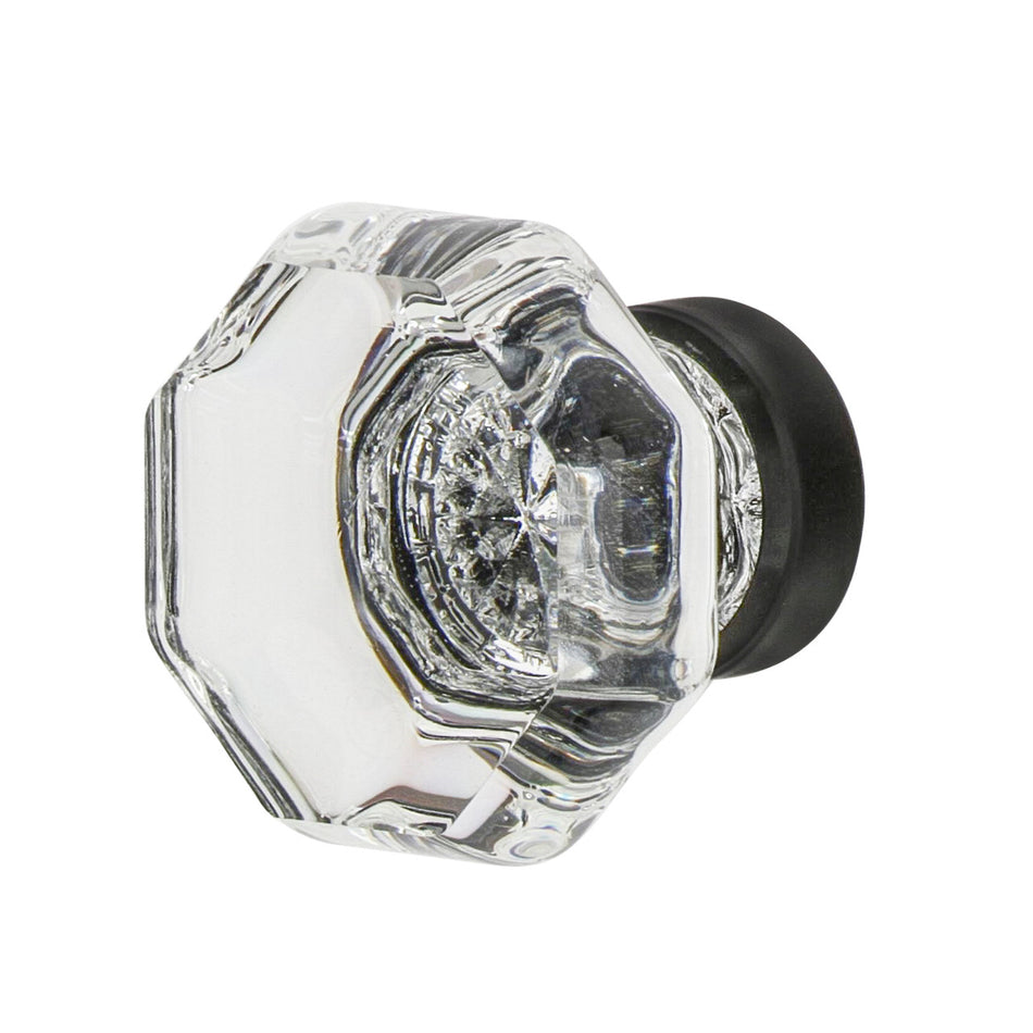 Nostalgic Warehouse 750039: 1-3/8" Waldorf Crystal Cabinet Knob - Timeless Bronze