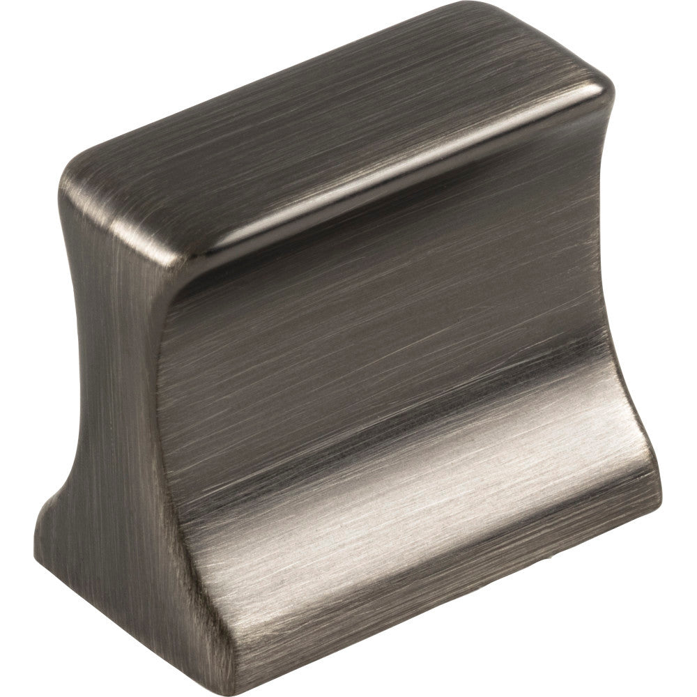 Jeffrey Alexander 752-19BNBDL: 19mm Sullivan Rectangle Cabinet Knob - Brushed Pewter