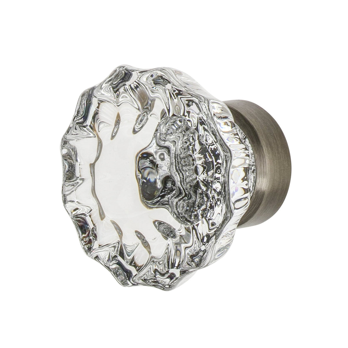 Nostalgic Warehouse 755387: 1-3/8"  Crystal Cabinet Knob - Antique Pewter
