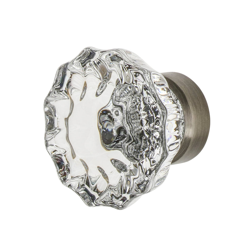Nostalgic Warehouse 755387: 1-3/8"  Crystal Cabinet Knob - Antique Pewter