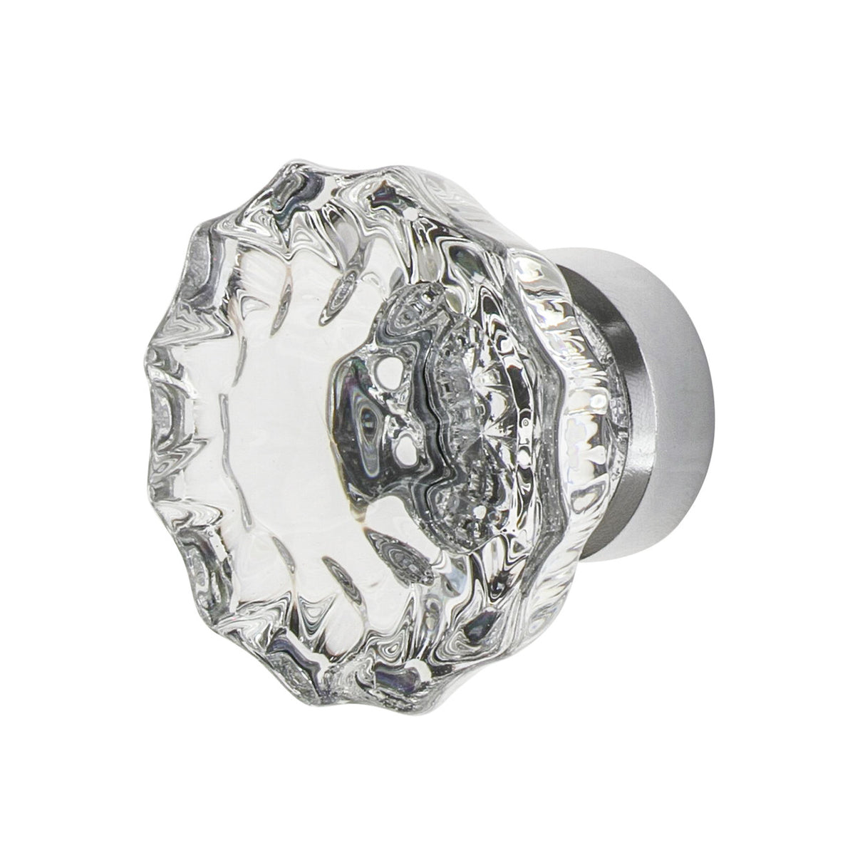 Nostalgic Warehouse 755388: 1-3/8"  Crystal Cabinet Knob - Bright Chrome