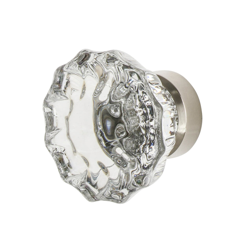 Nostalgic Warehouse 755390: 1-3/8"  Crystal Cabinet Knob - Polished Nickel