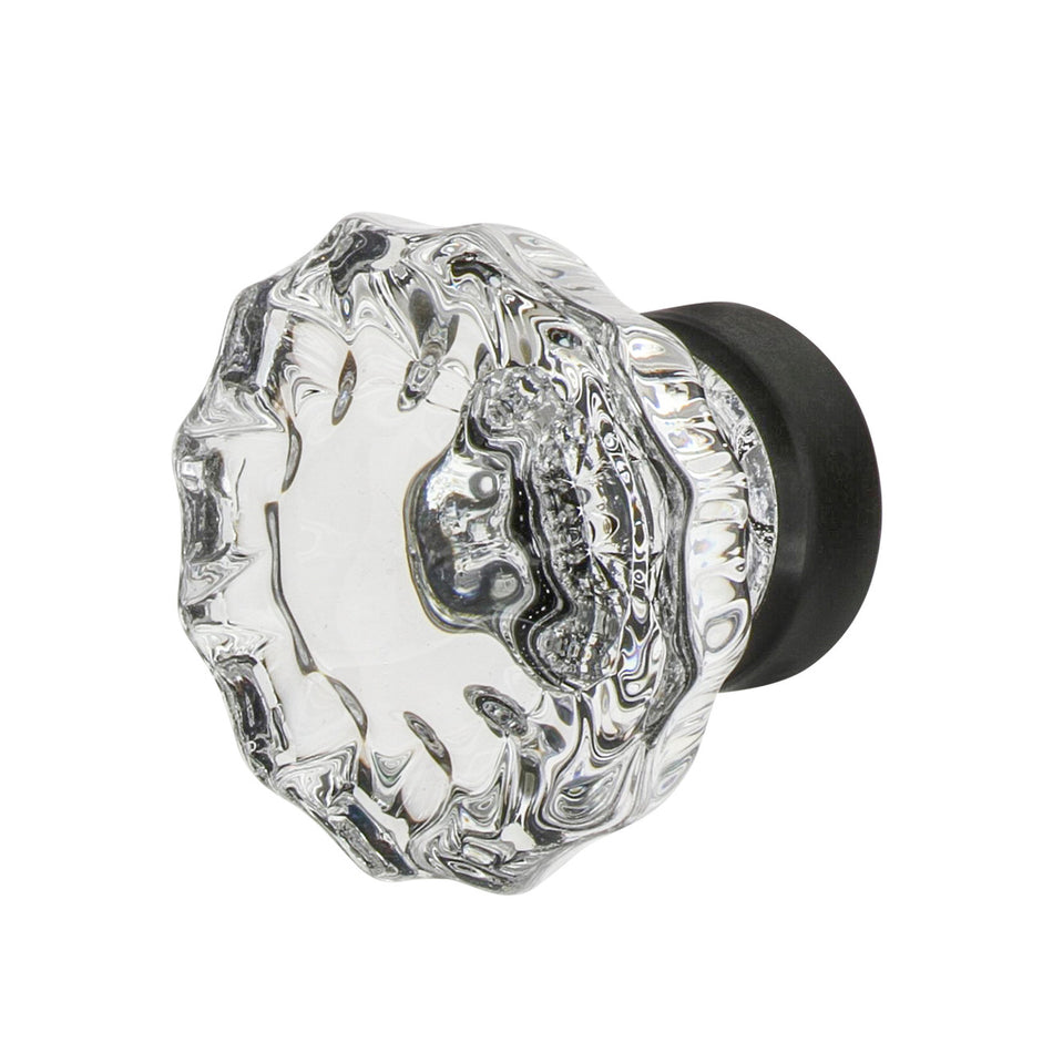 Nostalgic Warehouse 755392: 1-3/8"  Crystal Cabinet Knob - Timeless Bronze