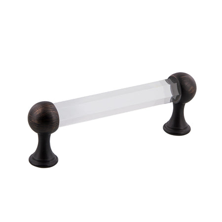 Nostalgic Warehouse 755439: 3-3/4" cc Crystal  Cabinet Pull - Timeless Bronze