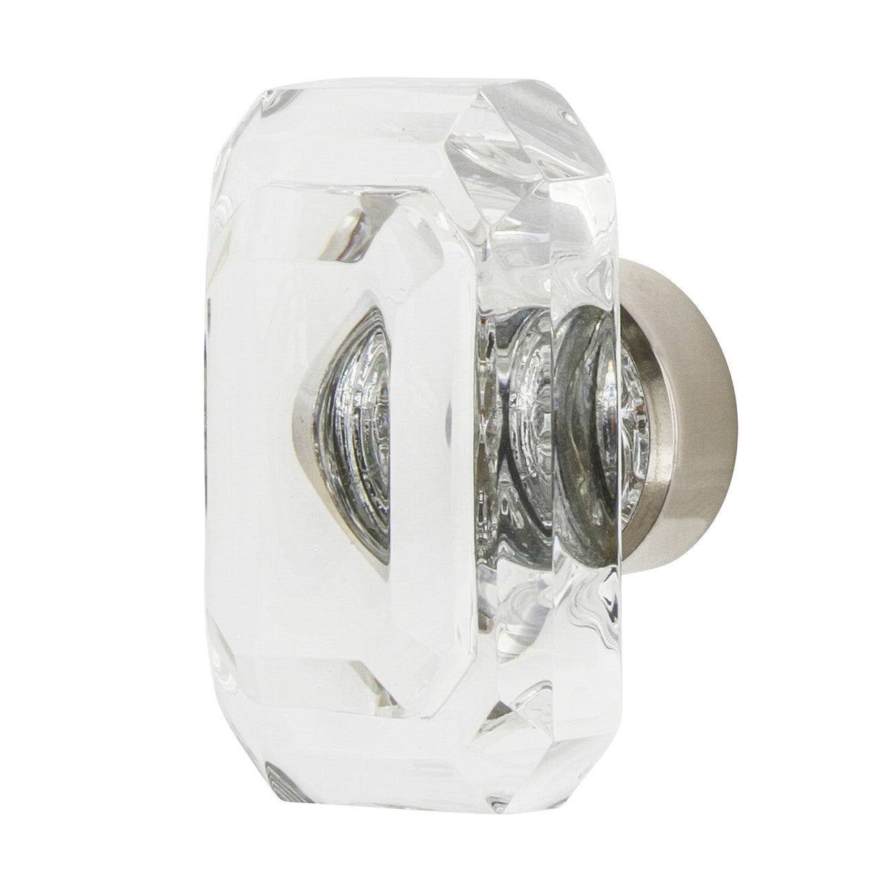Nostalgic Warehouse 755445: 1-3/4" Baguette Cut Crystal Cabinet Knob - Polished Nickel