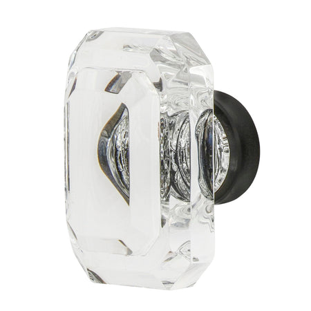 Nostalgic Warehouse 755447: 1-3/4" Baguette Cut Crystal Cabinet Knob - Timeless Bronze