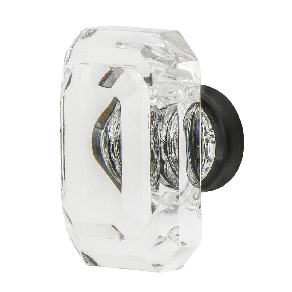 Nostalgic Warehouse 755447: 1-3/4" Baguette Cut Crystal Cabinet Knob - Timeless Bronze