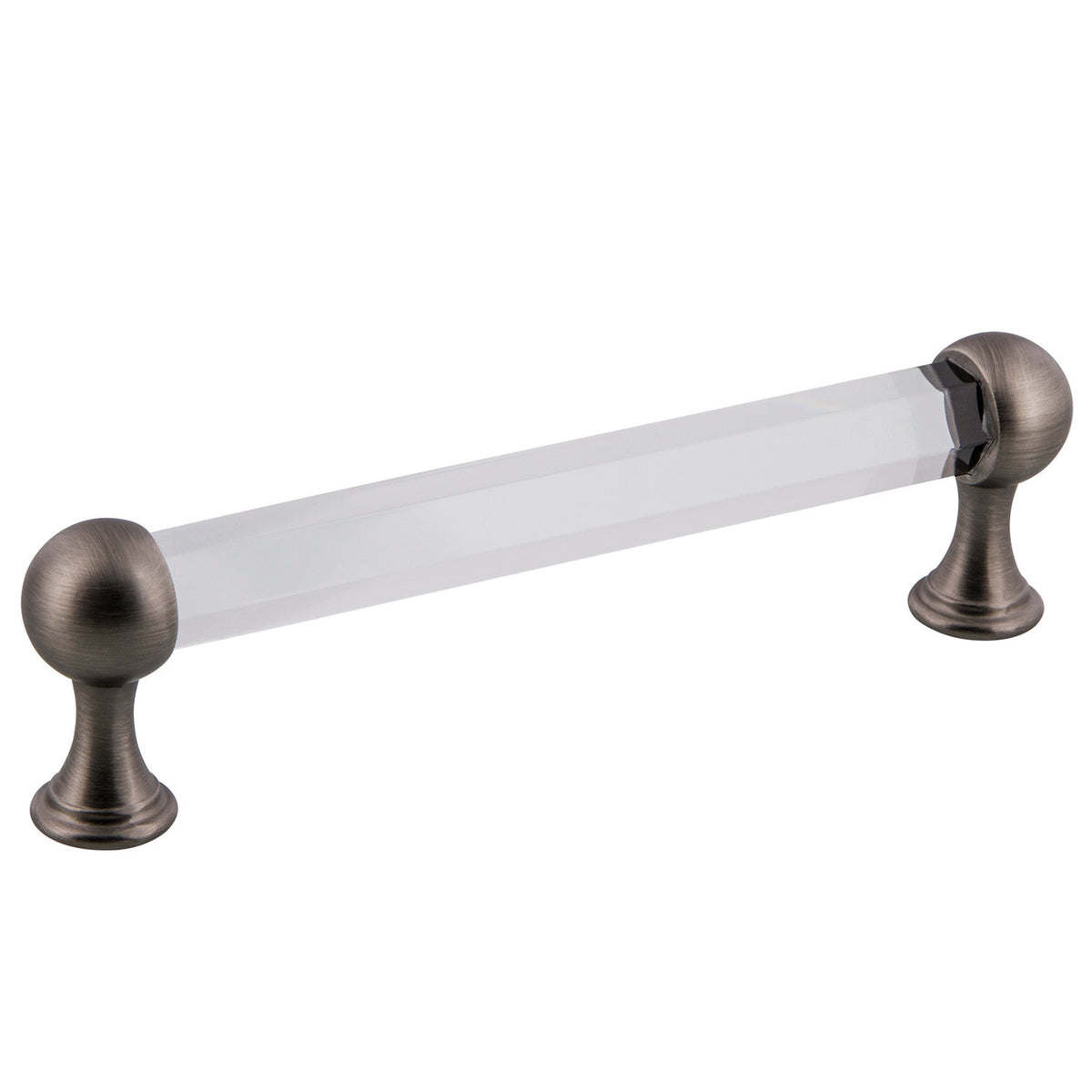 Nostalgic Warehouse 755450: 5" cc Crystal  Cabinet Pull - Antique Pewter
