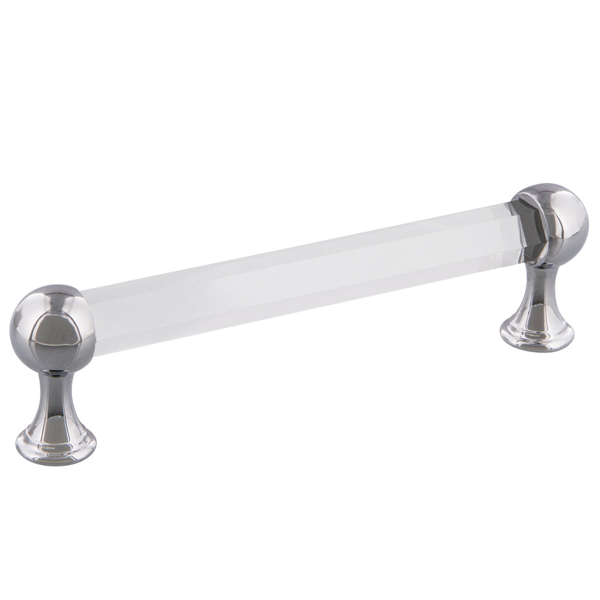 Nostalgic Warehouse 755451: 5" cc Crystal  Cabinet Pull - Bright Chrome