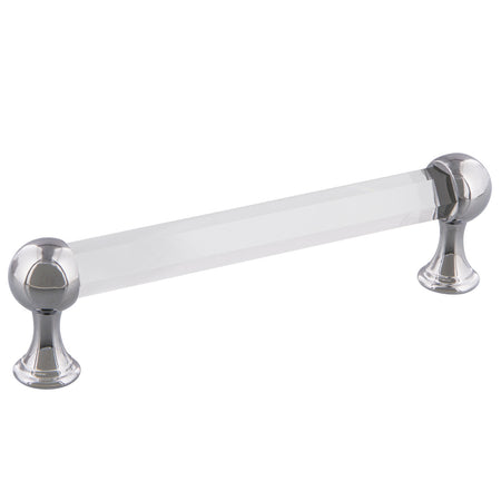 Nostalgic Warehouse 755451: 5" cc Crystal  Cabinet Pull - Bright Chrome