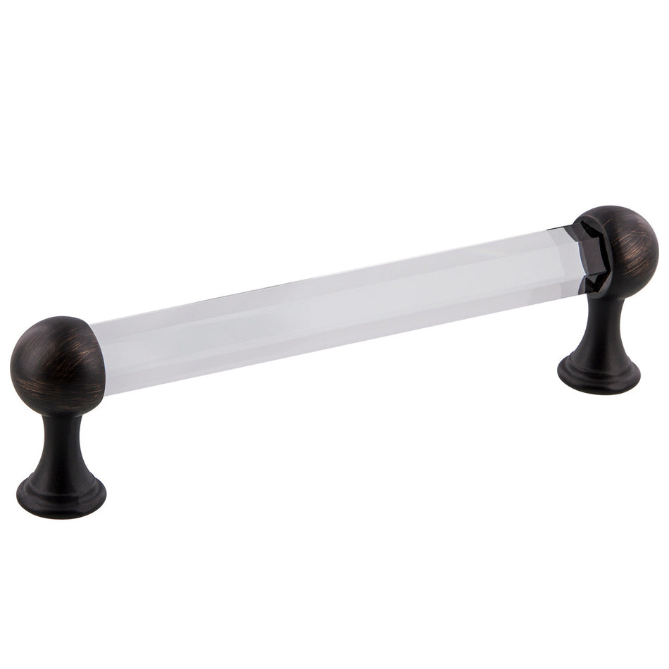 Nostalgic Warehouse 755455: 5" cc Crystal  Cabinet Pull - Timeless Bronze