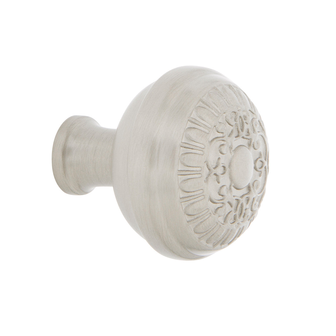 Nostalgic Warehouse 756101: 1-3/8" Egg & Dart Cabinet Knob - Satin Nickel