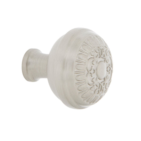 Nostalgic Warehouse 756101: 1-3/8" Egg & Dart Cabinet Knob - Satin Nickel