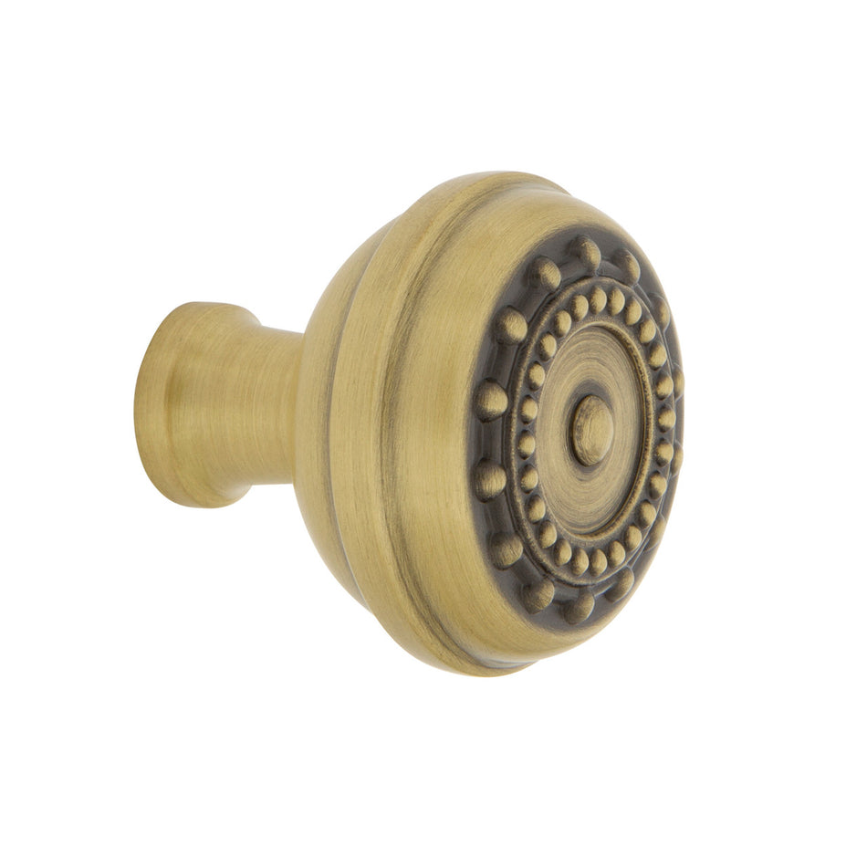 Nostalgic Warehouse 756112: 1-3/8" Meadows Cabinet Knob - Antique Brass