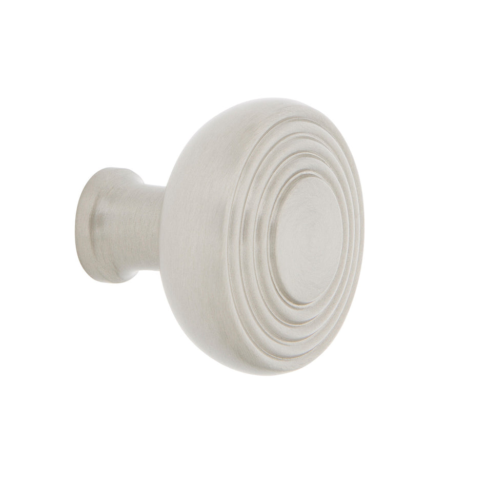 Nostalgic Warehouse 756133: 1-3/8" Deco Cabinet Knob - Satin Nickel
