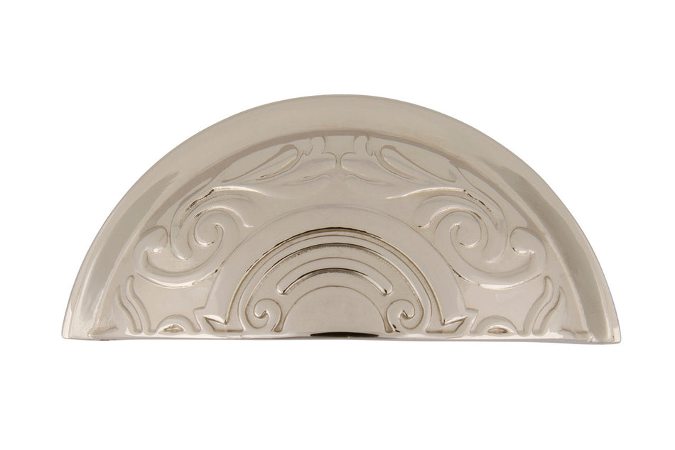 Nostalgic Warehouse 761696: 3" cc Victorian Cup Cabinet Pull - Polished Nickel
