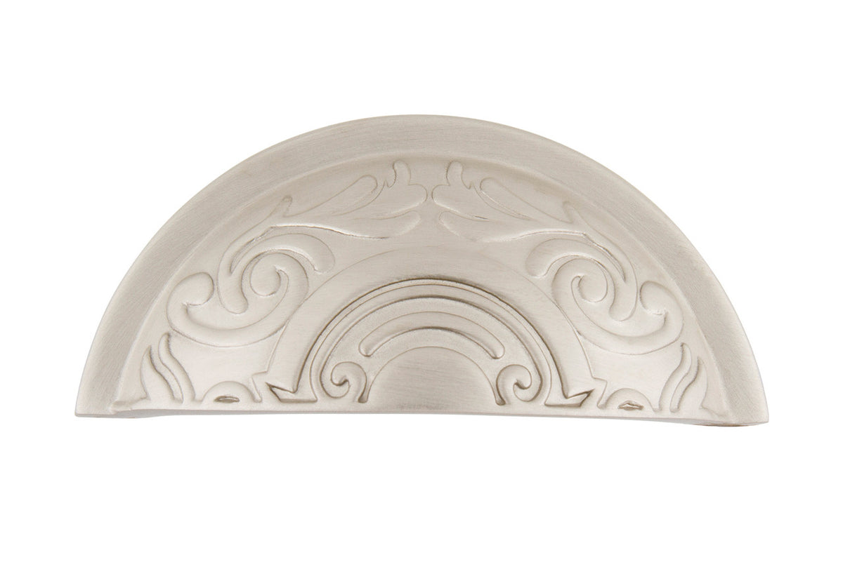 Nostalgic Warehouse 761697: 3" cc Victorian Cup Cabinet Pull - Satin Nickel