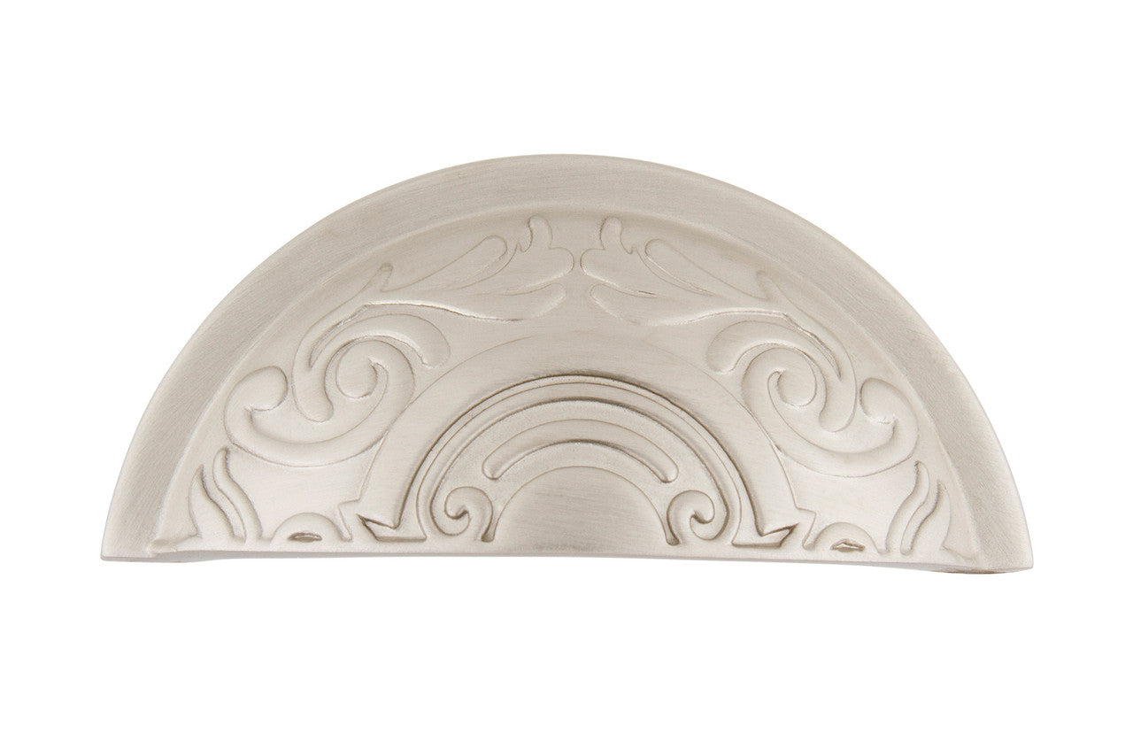 Nostalgic Warehouse 761697: 3" cc Victorian Cup Cabinet Pull - Satin Nickel