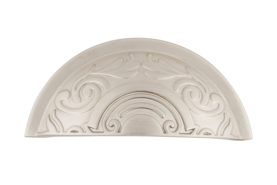 Nostalgic Warehouse 761697: 3" cc Victorian Cup Cabinet Pull - Satin Nickel