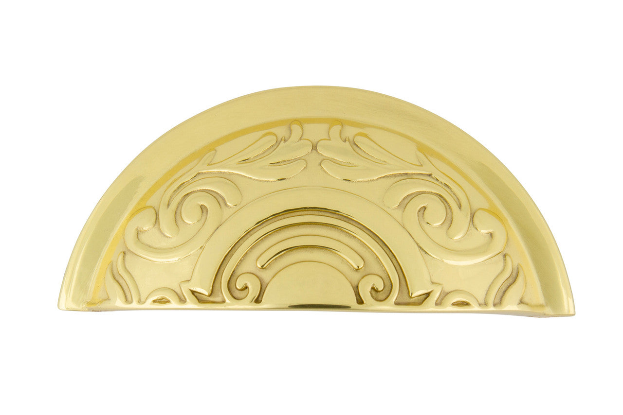 Nostalgic Warehouse 761704: 3" cc Victorian Cup Cabinet Pull - Unlacquered Brass