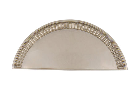 Nostalgic Warehouse 761714: 3" cc Egg & Dart Cup Cabinet Pull - Polished Nickel