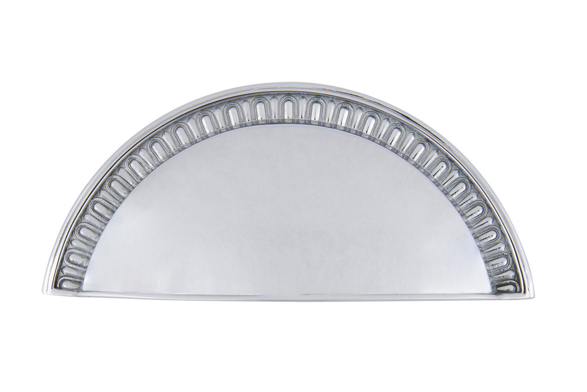 Nostalgic Warehouse 761720: 3" cc Egg & Dart Cup Cabinet Pull - Bright Chrome