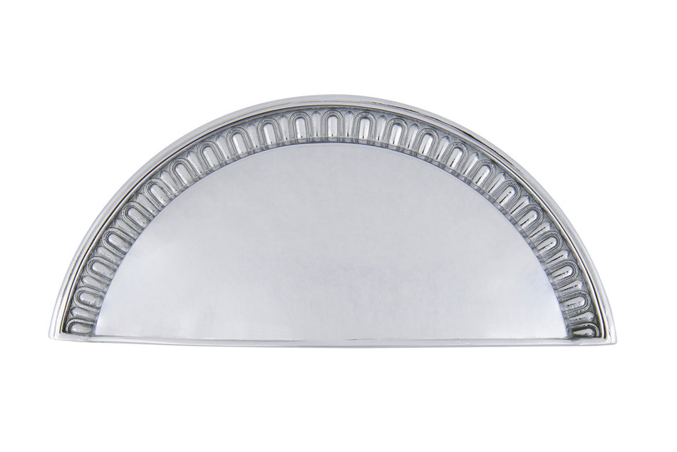 Nostalgic Warehouse 761720: 3" cc Egg & Dart Cup Cabinet Pull - Bright Chrome