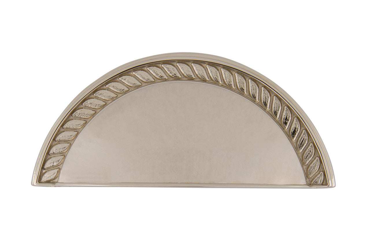 Nostalgic Warehouse 761723: 3" cc Rope Cup Cabinet Pull - Polished Nickel