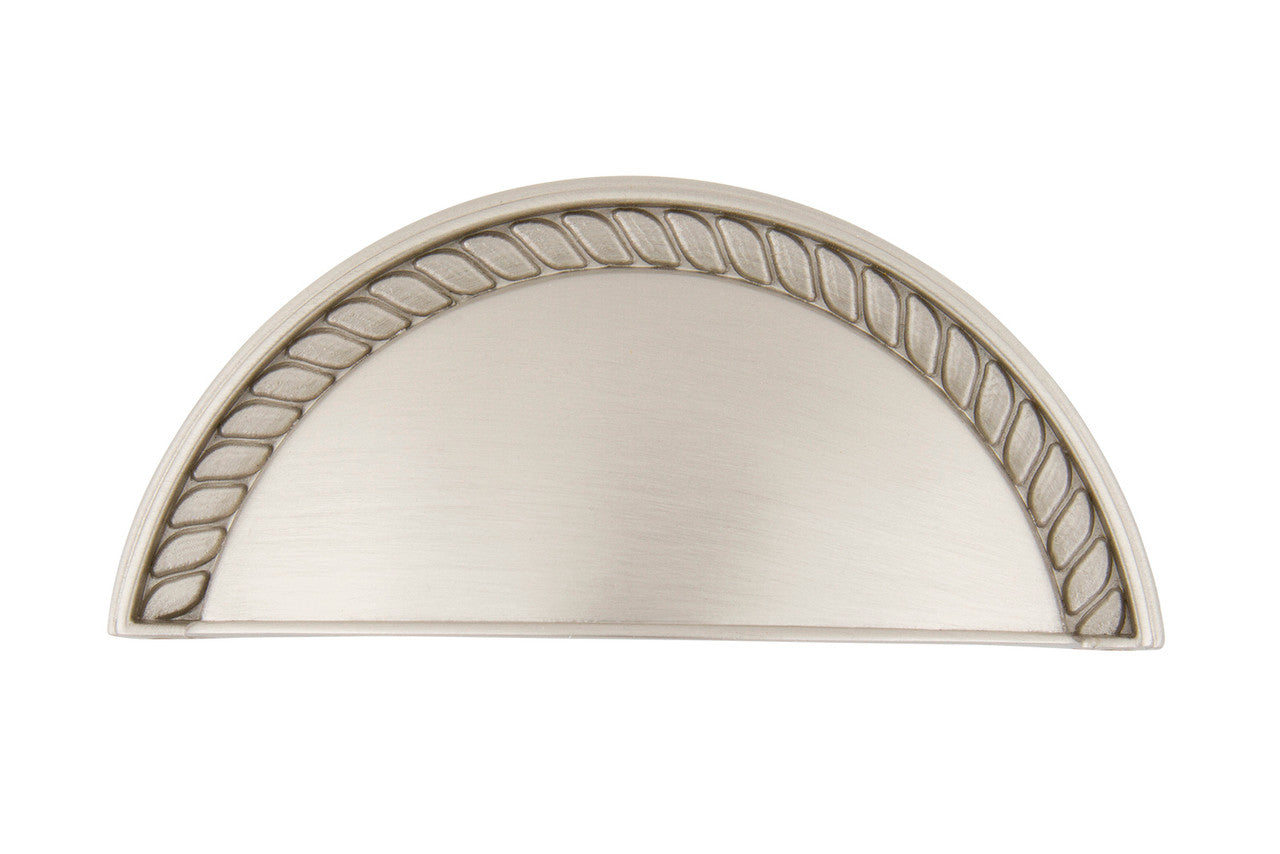 Nostalgic Warehouse 761724: 3" cc Rope Cup Cabinet Pull - Satin Nickel
