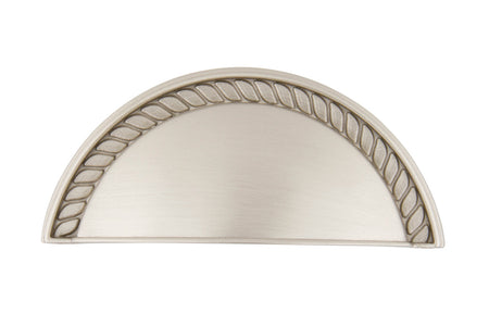 Nostalgic Warehouse 761724: 3" cc Rope Cup Cabinet Pull - Satin Nickel
