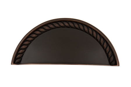 Nostalgic Warehouse 761726: 3" cc Rope Cup Cabinet Pull - Timeless Bronze