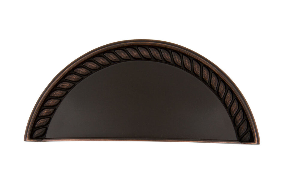 Nostalgic Warehouse 761726: 3" cc Rope Cup Cabinet Pull - Timeless Bronze