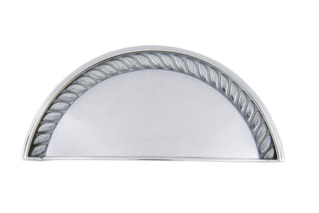 Nostalgic Warehouse 761729: 3" cc Rope Cup Cabinet Pull - Bright Chrome