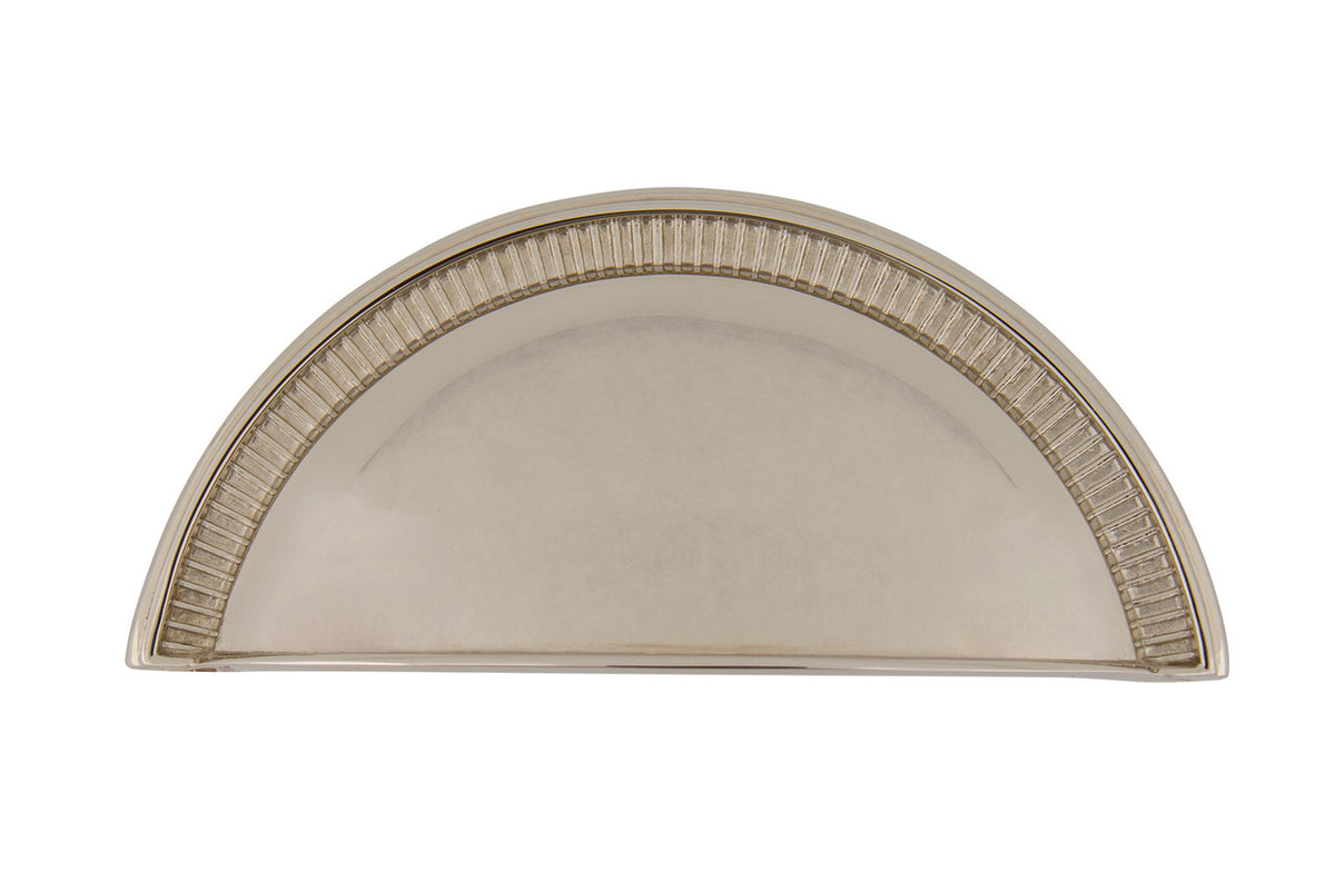 Nostalgic Warehouse 761732: 3" cc Soleil Cup Cabinet Pull - Polished Nickel