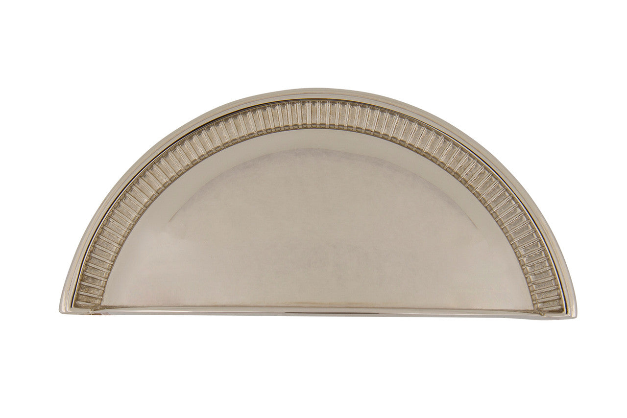 Nostalgic Warehouse 761732: 3" cc Soleil Cup Cabinet Pull - Polished Nickel