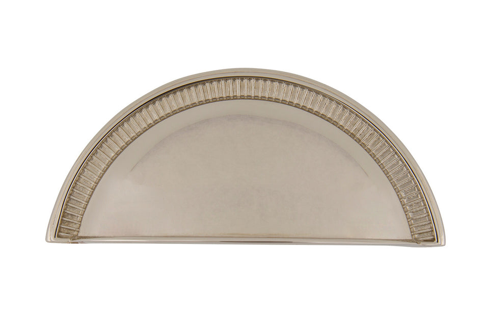 Nostalgic Warehouse 761732: 3" cc Soleil Cup Cabinet Pull - Polished Nickel