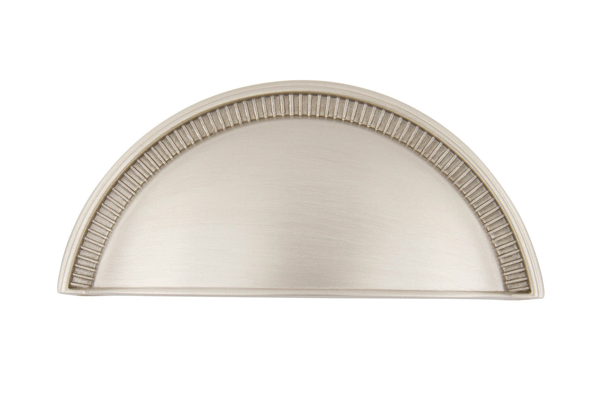Nostalgic Warehouse 761733: 3" cc Soleil Cup Cabinet Pull - Satin Nickel