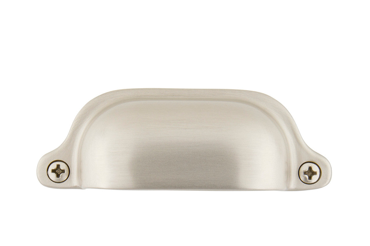 Nostalgic Warehouse 761742: 3" cc Farm Cup Cabinet Pull - Satin Nickel