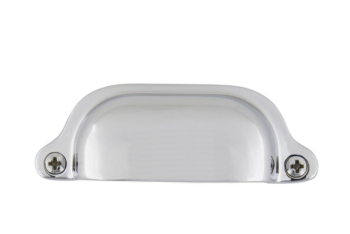 Nostalgic Warehouse 761747: 3" cc Farm Cup Cabinet Pull - Bright Chrome