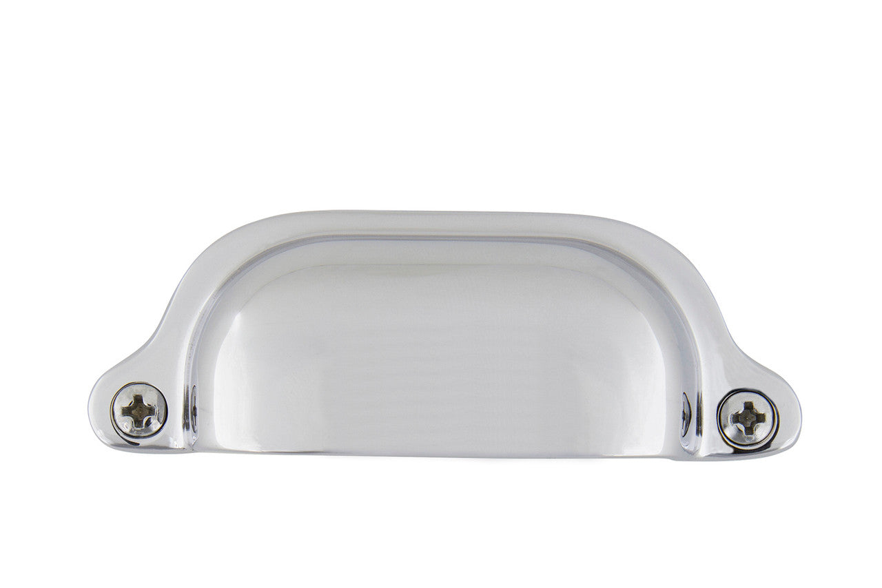 Nostalgic Warehouse 761747: 3" cc Farm Cup Cabinet Pull - Bright Chrome