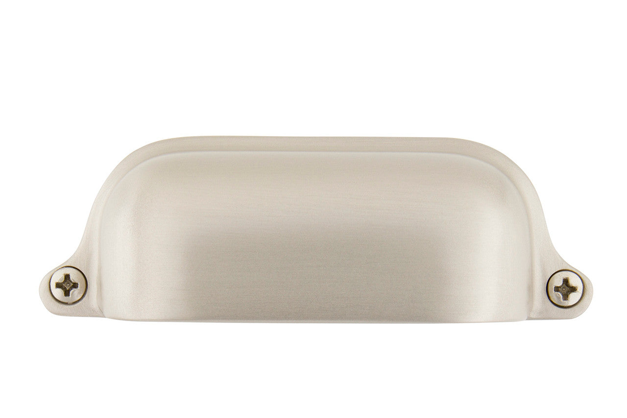 Nostalgic Warehouse 761751: 3-1/2" cc Farm Cup Cabinet Pull - Satin Nickel