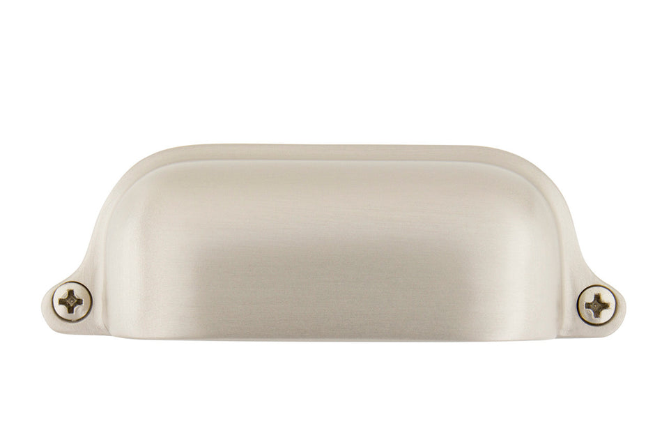 Nostalgic Warehouse 761751: 3-1/2" cc Farm Cup Cabinet Pull - Satin Nickel