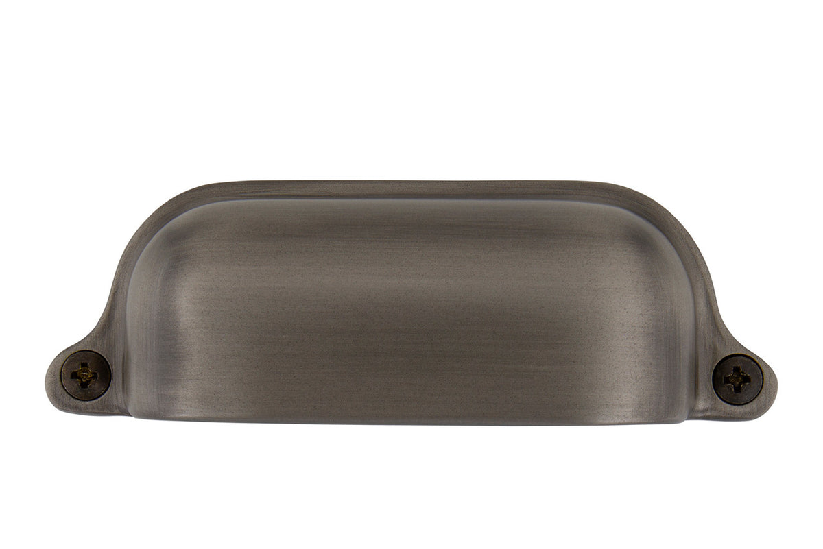 Nostalgic Warehouse 761755: 3-1/2" cc Farm Cup Cabinet Pull - Antique Pewter