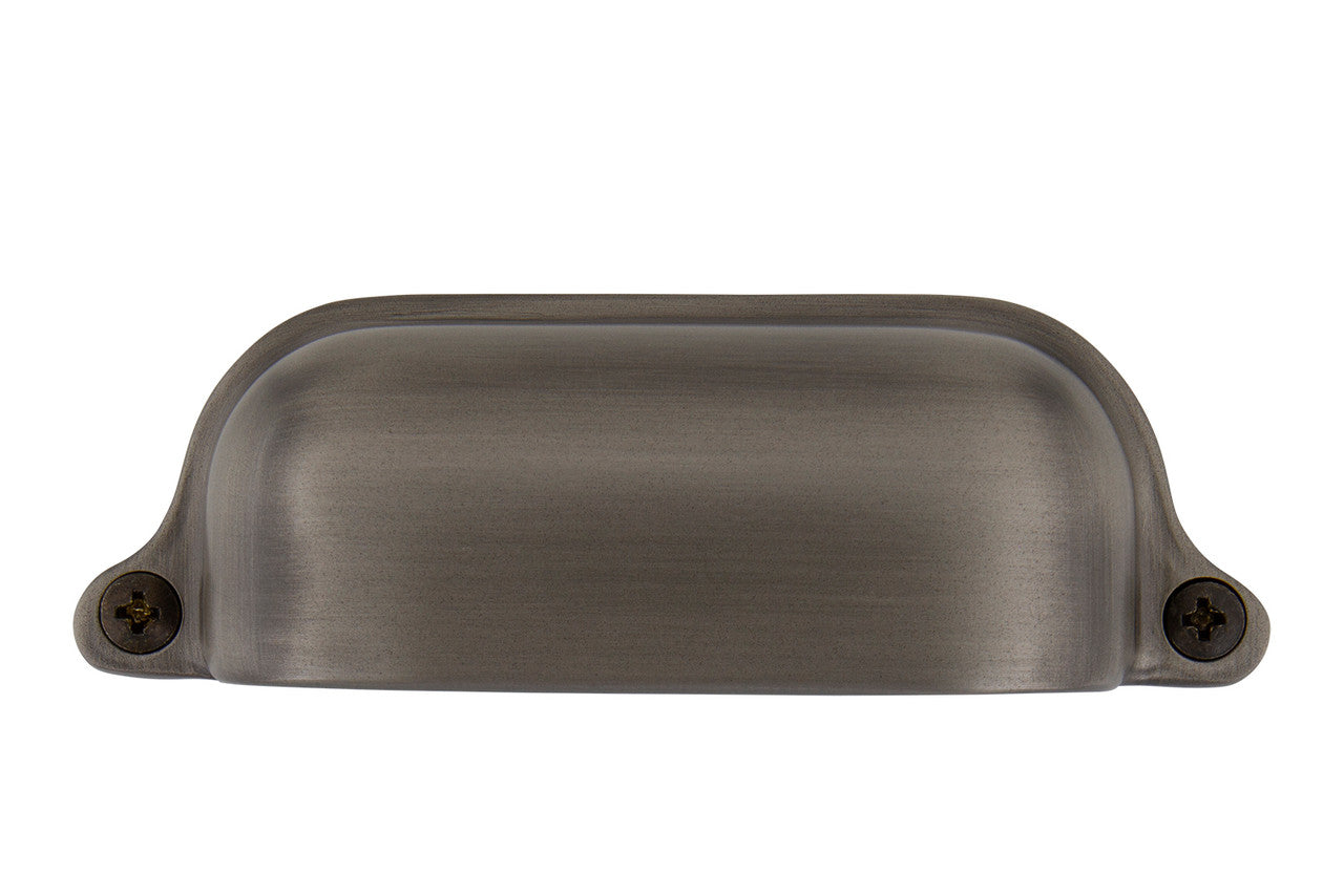 Nostalgic Warehouse 761755: 3-1/2" cc Farm Cup Cabinet Pull - Antique Pewter