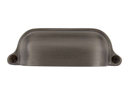 Nostalgic Warehouse 761755: 3-1/2" cc Farm Cup Cabinet Pull - Antique Pewter