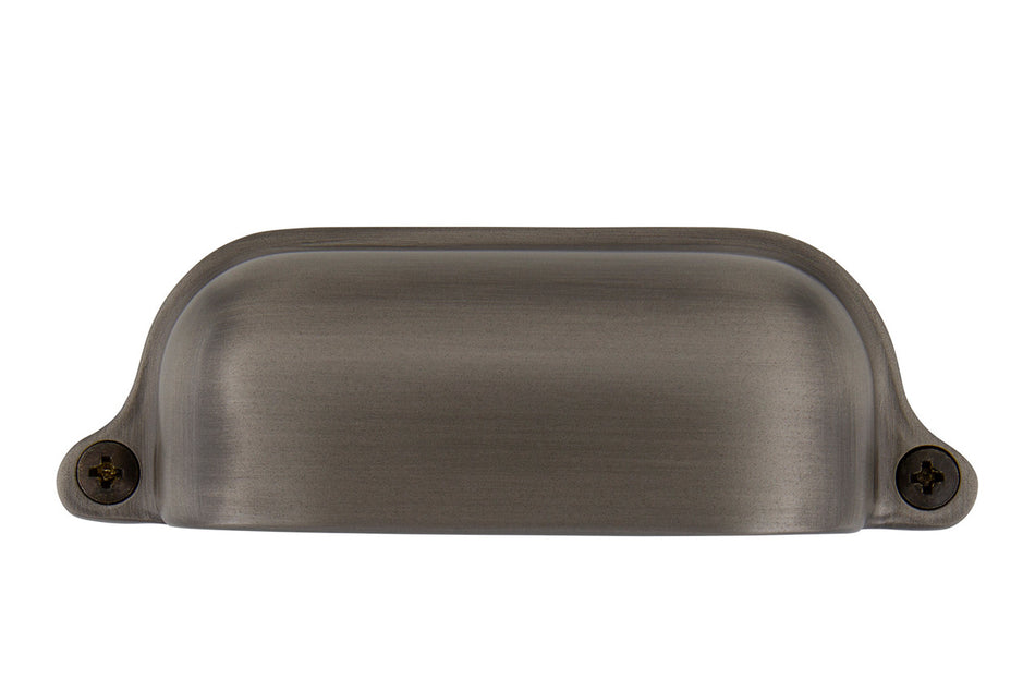 Nostalgic Warehouse 761755: 3-1/2" cc Farm Cup Cabinet Pull - Antique Pewter