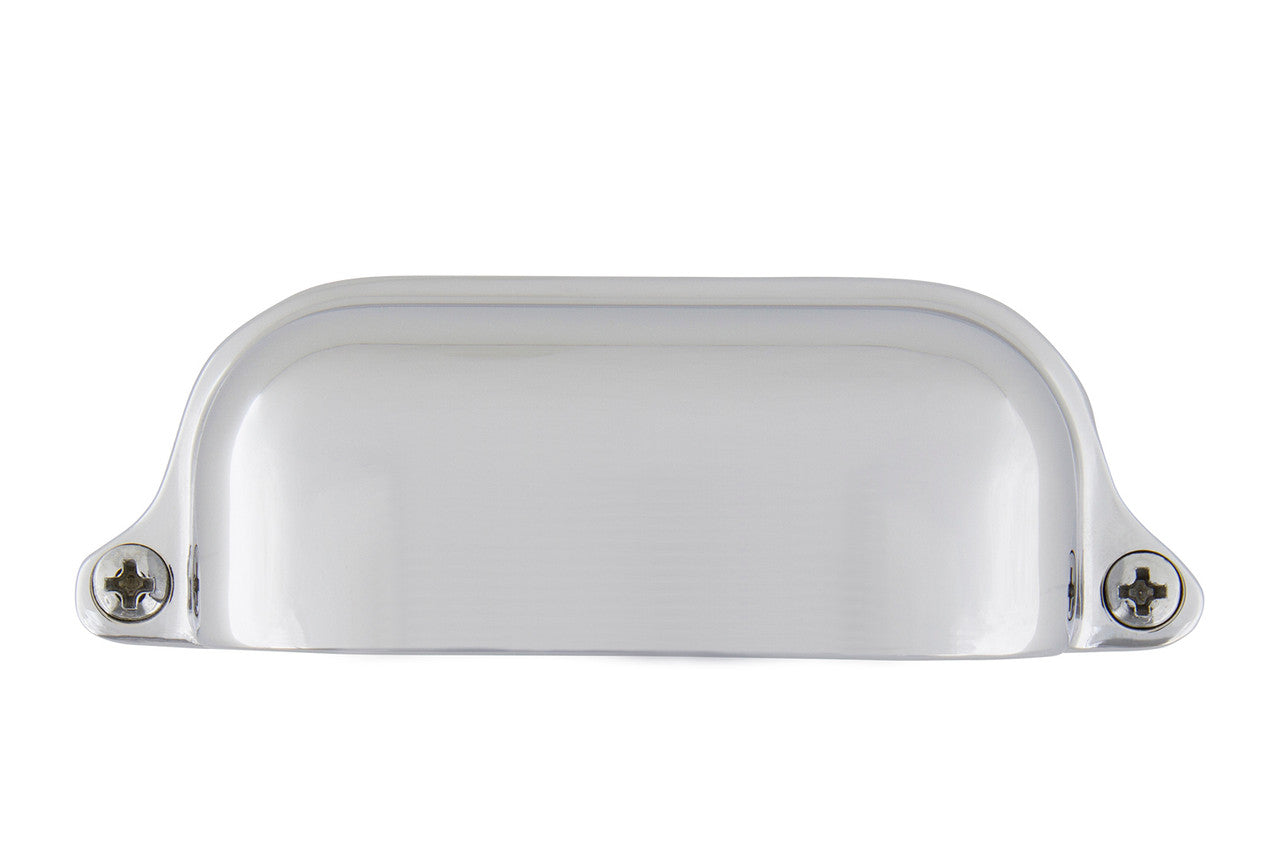 Nostalgic Warehouse 761756: 3-1/2" cc Farm Cup Cabinet Pull - Bright Chrome