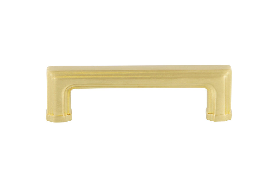 Nostalgic Warehouse 761760: 3" cc Carre' Handle Cabinet Pull - Satin Brass